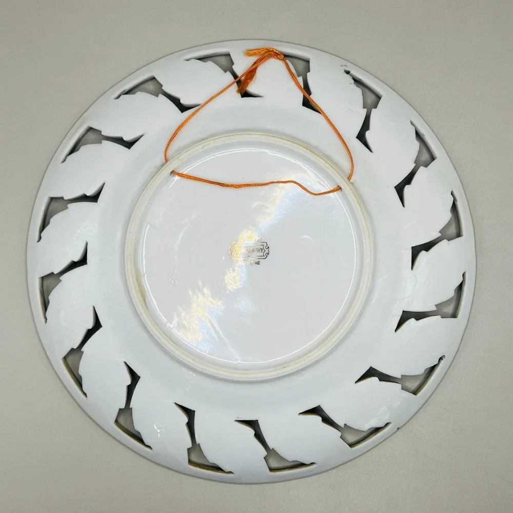 Royal Halsey Very Fine‎ China Pierced Leaf Edge Plate Vtg 8